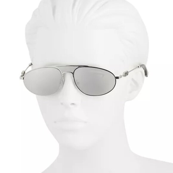 FENDI FE40072U 14C GREY SILVER MIRROR AUTHENTIC SUNGLASSES - WORN TWICE - Picture 1 of 10
